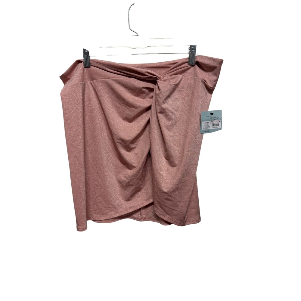 Shade & Shore Women's XL Pink Shimmer Sarong Swim Cover Up Skirt NWT